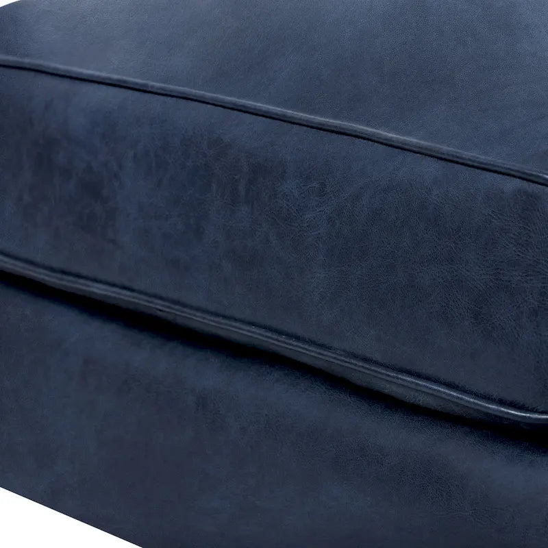 Ottoman Poly & Bark Essex - Cuir italien véritable pleine fleur
