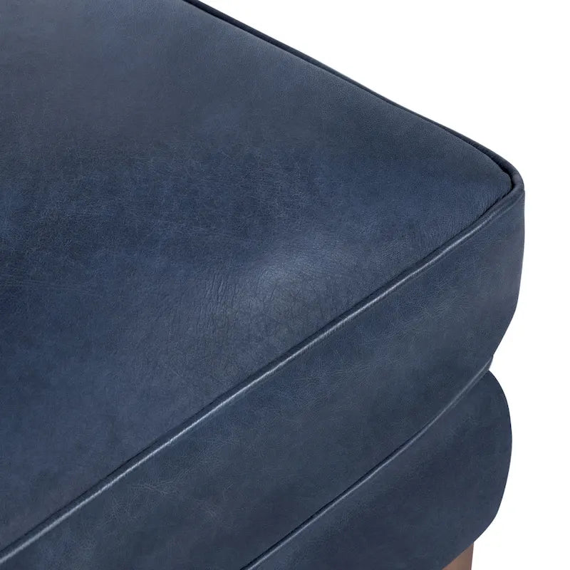 Ottoman Poly & Bark Essex - Cuir italien véritable pleine fleur
