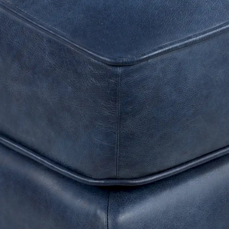 Ottoman Poly & Bark Essex - Cuir italien véritable pleine fleur