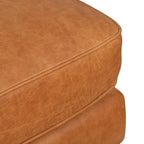 Ottoman Poly & Bark Essex - Cuir italien véritable pleine fleur