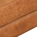 Ottoman Poly & Bark Essex - Cuir italien véritable pleine fleur
