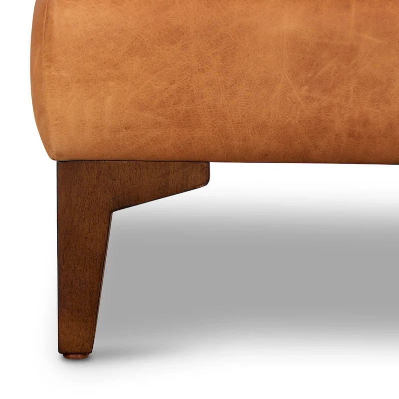 Ottoman Poly & Bark Essex - Cuir italien véritable pleine fleur