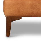 Ottoman Poly & Bark Essex - Cuir italien véritable pleine fleur