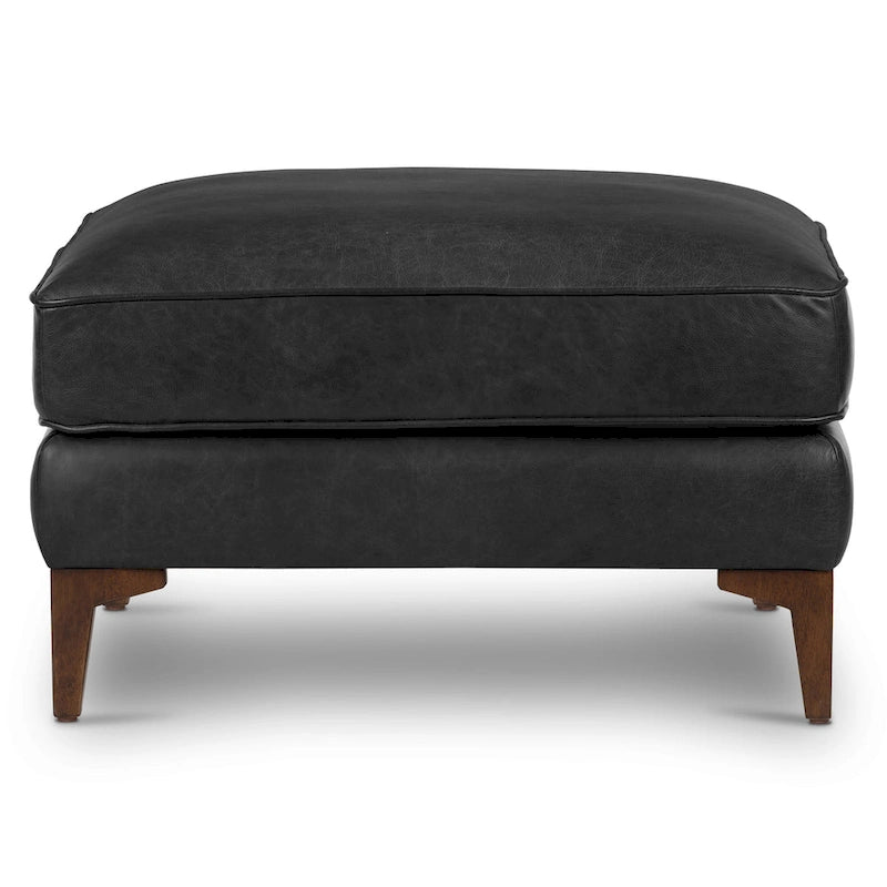 Ottoman Poly & Bark Essex - Cuir italien véritable pleine fleur