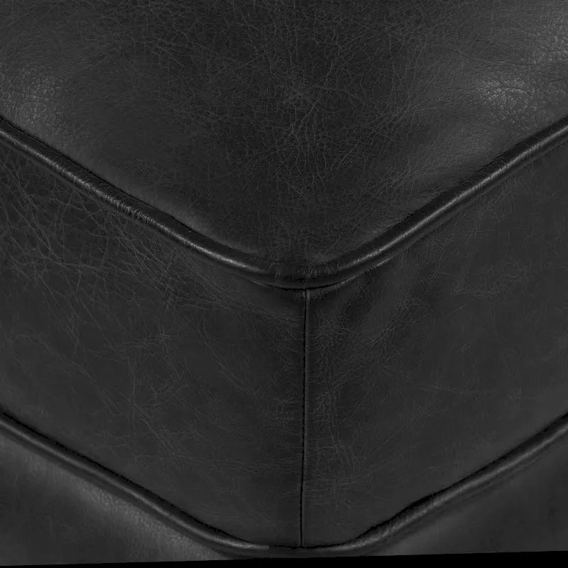 Ottoman Poly & Bark Essex - Cuir italien véritable pleine fleur