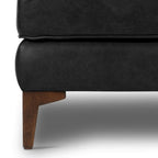 Ottoman Poly & Bark Essex - Cuir italien véritable pleine fleur