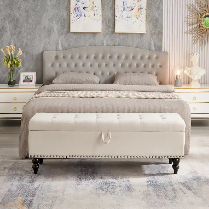 Banc/Ottoman de lit 59 po avec rangement