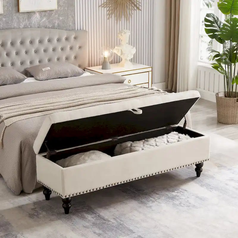 Banc/Ottoman de lit 59 po avec rangement