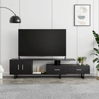 Meuble TV Avery 2 tiroirs 4 étagères 55 po en acier
