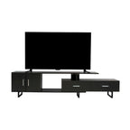 Meuble TV Avery 2 tiroirs 4 étagères 55 po en acier