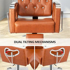 Fauteuil de salon inclinable en similicuir PVC avec appui-tête réglable
