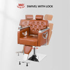 Fauteuil de salon inclinable en similicuir PVC avec appui-tête réglable