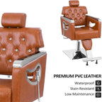 Fauteuil de salon inclinable en similicuir PVC avec appui-tête réglable