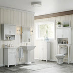 Armoire de rangement avec porte unique et tiroir RiverRidge Somerset pour salle de bain et buanderie, avec étagère réglable - Blanc