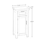Armoire de rangement avec porte unique et tiroir RiverRidge Somerset pour salle de bain et buanderie, avec étagère réglable - Blanc