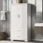 Armoire de salle de bain haute avec tiroirs et étagère réglable