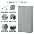 Armoire de salle de bain haute avec tiroirs et étagère réglable