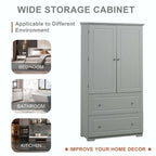 Armoire de salle de bain haute avec tiroirs et étagère réglable