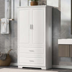 Armoire de salle de bain haute avec tiroirs et étagère réglable