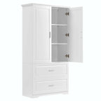 Armoire de salle de bain haute avec tiroirs et étagère réglable