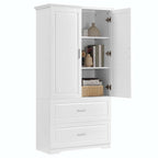 Armoire de salle de bain haute avec tiroirs et étagère réglable