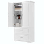 Armoire de salle de bain haute avec tiroirs et étagère réglable