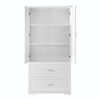 Armoire de salle de bain haute avec tiroirs et étagère réglable
