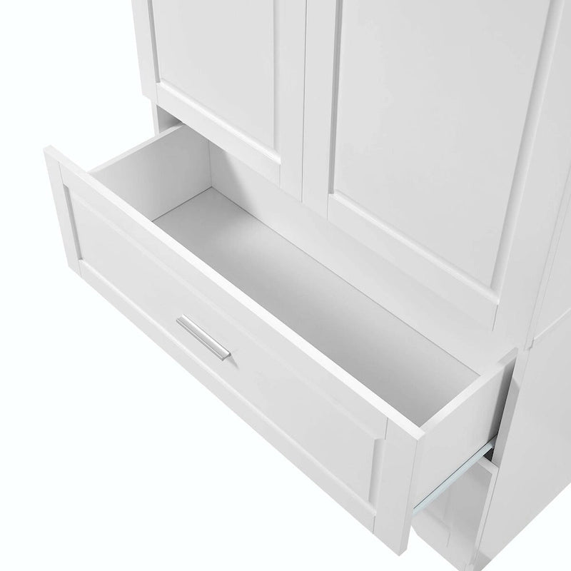 Armoire de salle de bain haute avec tiroirs et étagère réglable