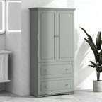 Armoire de salle de bain haute avec tiroirs et étagère réglable