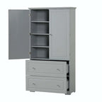 Armoire de salle de bain haute avec tiroirs et étagère réglable
