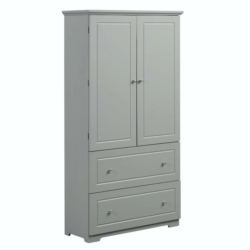 Armoire de salle de bain haute avec tiroirs et étagère réglable