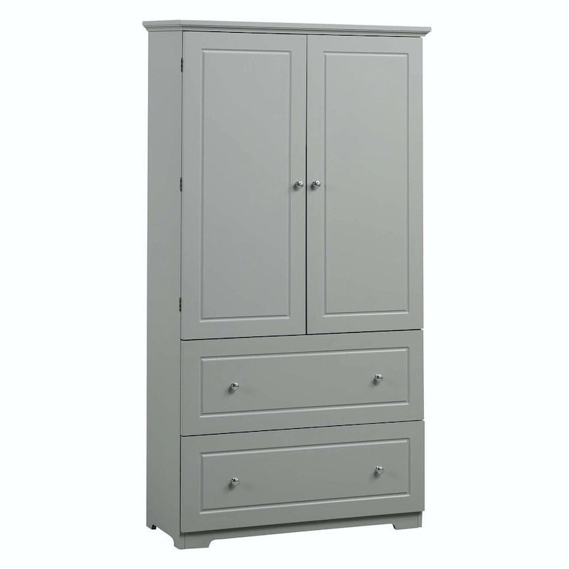 Armoire de salle de bain haute avec tiroirs et étagère réglable