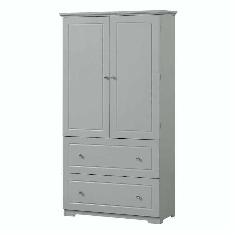 Armoire de salle de bain haute avec tiroirs et étagère réglable