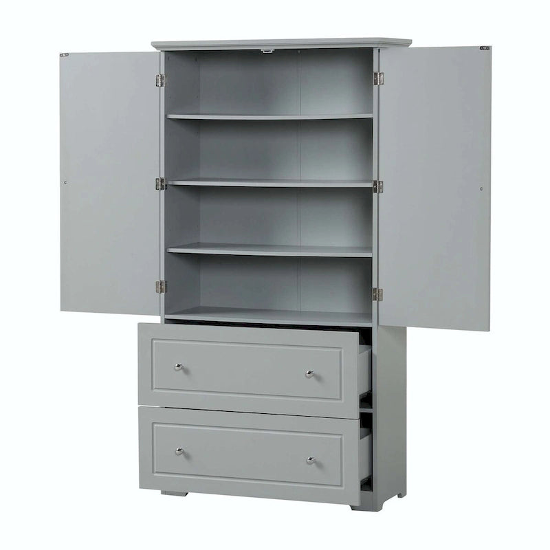 Armoire de salle de bain haute avec tiroirs et étagère réglable
