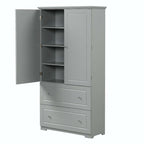 Armoire de salle de bain haute avec tiroirs et étagère réglable