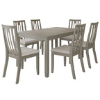Ensemble de salle à manger contemporain moderne en bois de 7 pièces CraftPorch