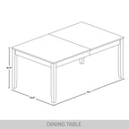 Ensemble de salle à manger contemporain moderne en bois de 7 pièces CraftPorch