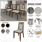 Ensemble de salle à manger contemporain moderne en bois de 7 pièces CraftPorch