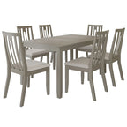 Ensemble de salle à manger contemporain moderne en bois de 7 pièces CraftPorch