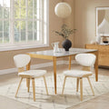 Chaise de salle à manger Art Leon en bois et cuir PU (Lot de 2).