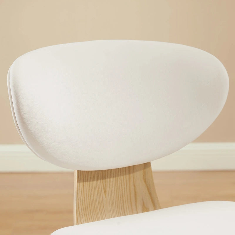 Chaise de salle à manger Art Leon en bois et cuir PU (Lot de 2).