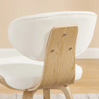 Chaise de salle à manger Art Leon en bois et cuir PU (Lot de 2).