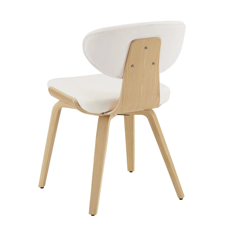 Chaise de salle à manger Art Leon en bois et cuir PU (Lot de 2).