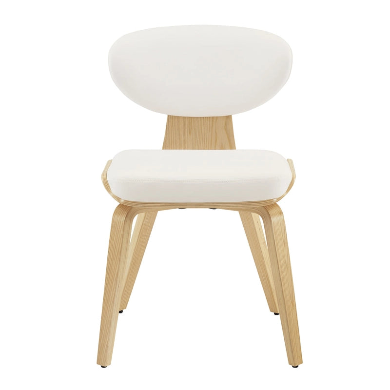 Chaise de salle à manger Art Leon en bois et cuir PU (Lot de 2).