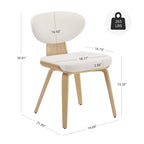Chaise de salle à manger Art Leon en bois et cuir PU (Lot de 2).