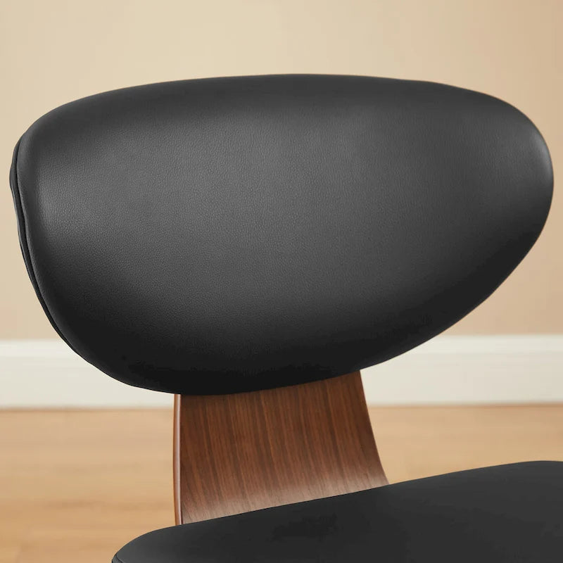 Chaise de salle à manger Art Leon en bois et cuir PU (Lot de 2).