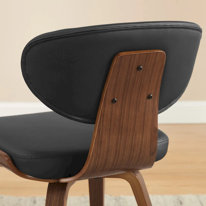 Chaise de salle à manger Art Leon en bois et cuir PU (Lot de 2).