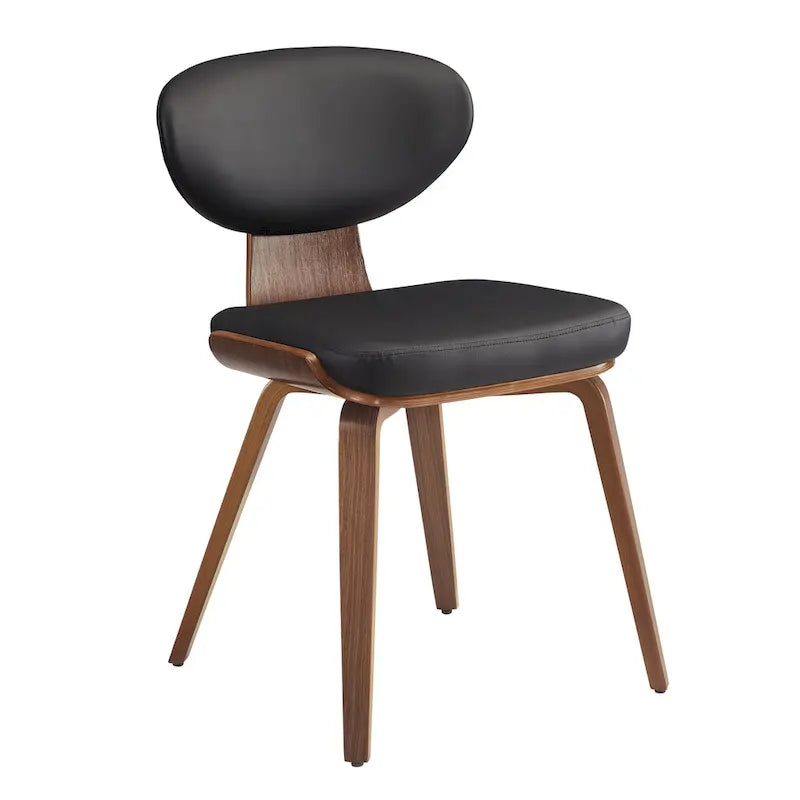 Chaise de salle à manger Art Leon en bois et cuir PU (Lot de 2).