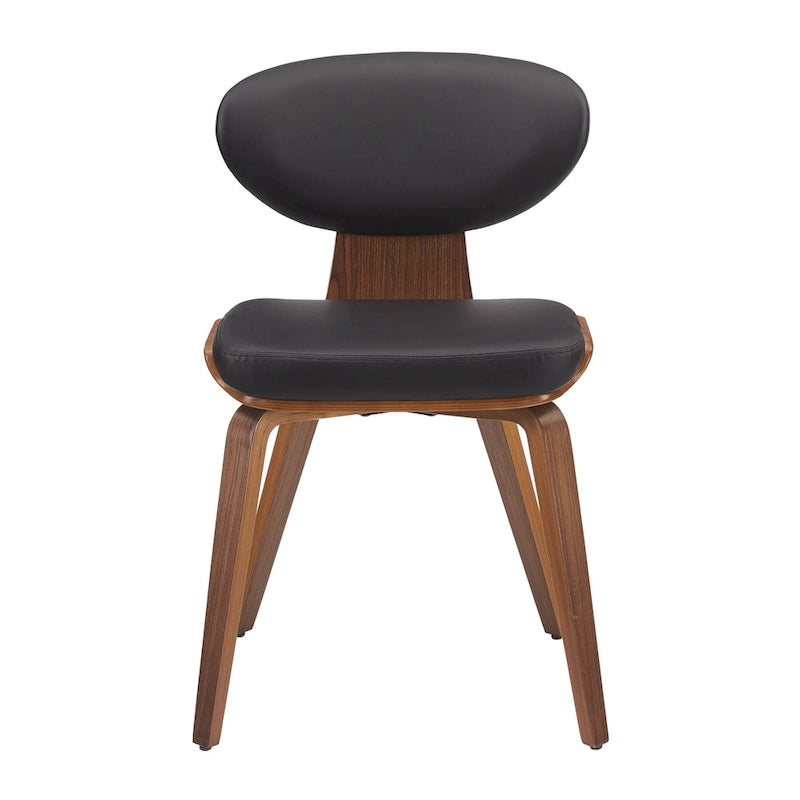 Chaise de salle à manger Art Leon en bois et cuir PU (Lot de 2).