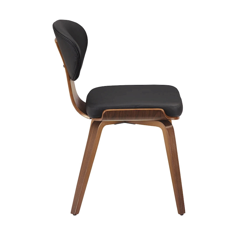 Chaise de salle à manger Art Leon en bois et cuir PU (Lot de 2).